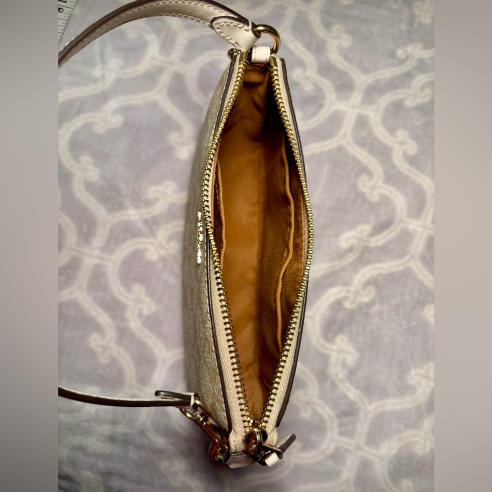 Coach Nolita Mini Purse Tan and White - Picture 6 of 10